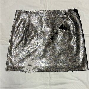 Free People Shimmering Multi-color sequins with black,  Mini Skirt. New with tag